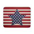 Blue Star Patriotic July of 4th Dish Drying Mat for Kitchen Counter 18x24 Independence Day Red Striped Absorbent Reversible Microfiber Drying Mats Kitchen Countertop Protector Dishes Drainer Rack Pad (18" x 24")