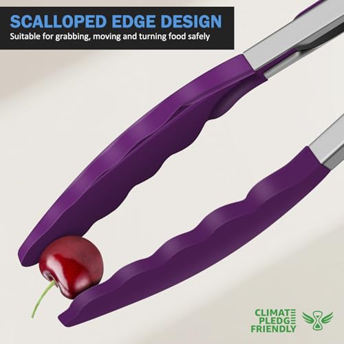 Kitchen Tongs (Purple / 7 + 9 + 12 inches)
