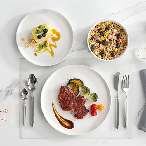 12 Pieces Porcelain Dinnerware Set (Ivory White / 12 Piece (Service for 4))