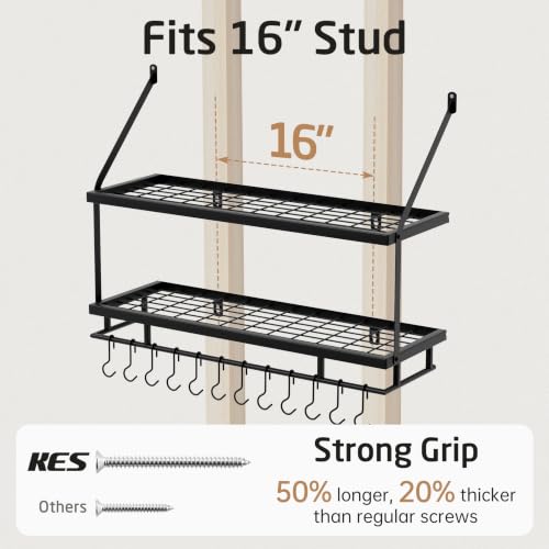 30 Inch Kitchen Pot Rack (Black)