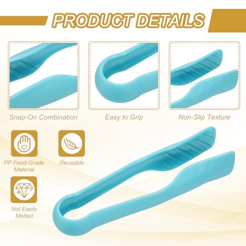 12 Pcs Toaster Tongs (6 Inch / Blue)