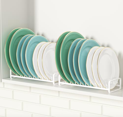 Plate Organizer for Cabinet (White)