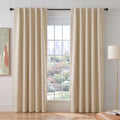 Blackout Curtains Thermal Insulated Window Treatment Panels Room Darkening Shade Drapes for Living Room Back Tab (Biscotti Beige / 42"W x 84"L (Pack of 2))
