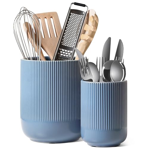 Utensil Holder for Kitchen Counter (Dusty Blue)