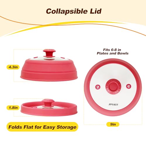 Microwave Splatter Cover (Red / 9inch)