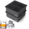 Large Ice Cube Trays Silicone (black 2 pack)