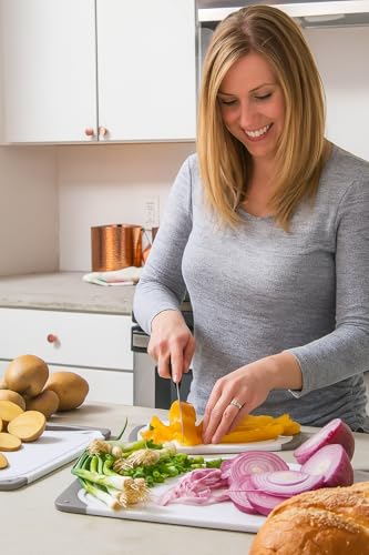 Cutting Boards for Kitchen (15.4"L x 11.1"W / Gray)