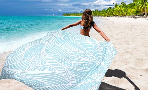 Beach Blanket Waterproof Sandproof Extra Large Beach Mat 79" X 83"