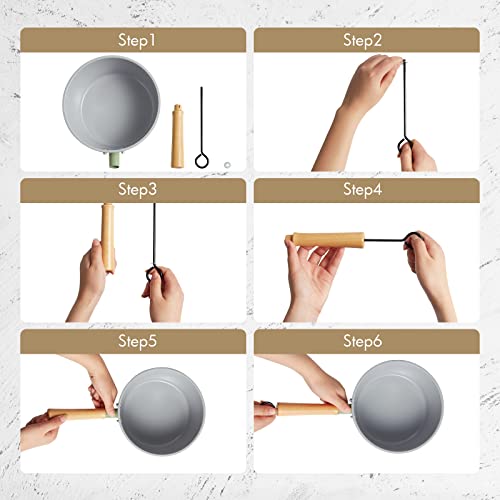 Ceramic Nonstick Sauce Pan with Lid (White)