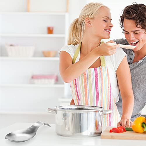 Stainless Steel Spoon Rest (1.Fishtail-Silver)
