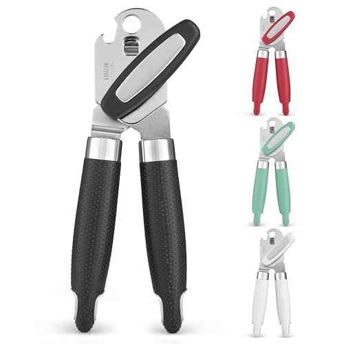 Can Opener with Large Bottle Opener (Side Bottle Opener Design / Black)