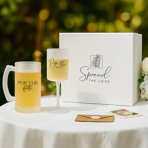 Engagement Gifts for Couples 2026 (Frosted Pop the Bottle / Set of 2（Gift box）)