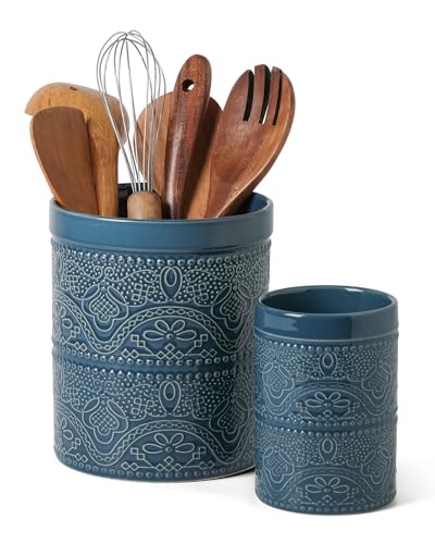 Kitchen Utensil Holder (2Pcs Grayish Blue)