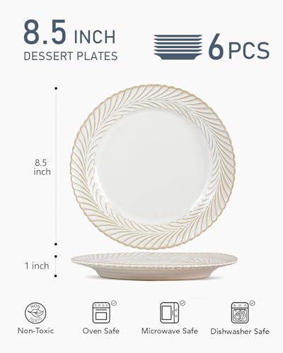 Ceramic 8 inch Dessert Plates (8 inch)