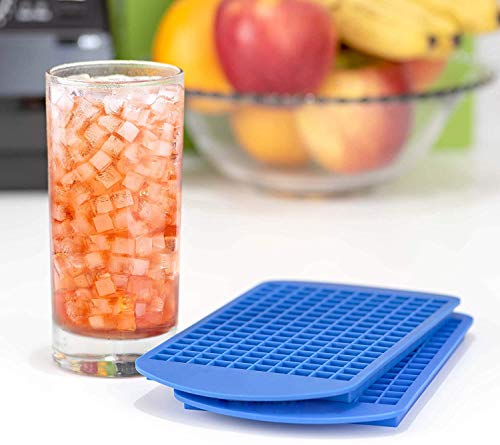 Mini Ice Cube Trays for Freezer 1 Pack (1 Pack Blue)