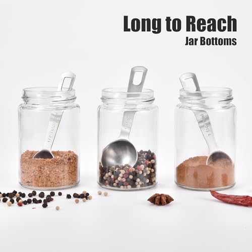 18 8 Stainless Steel Measuring Spoons with Engraved Metric (Set of 7)