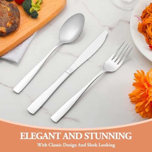 40 Pcs Silverware Set (Silver)