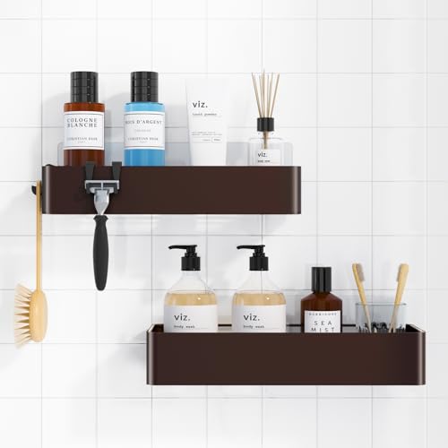 Shower Caddy Adhesive (Brown / Large)