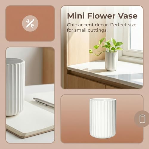 Ceramic Spoon Holder for Coffee Bar (Fish Belly White Fluted Surface)