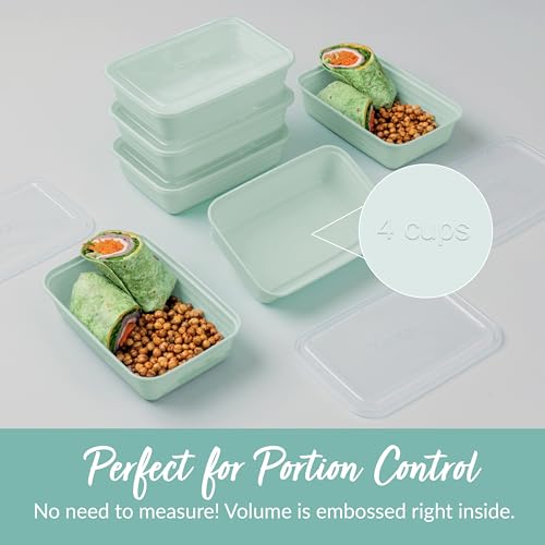 Prep Meal Prep Containers with Lids (Mint)
