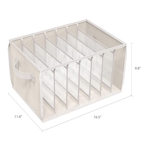Jean Organizers for Closet Wardrobe Clothes Organizer (Beige)