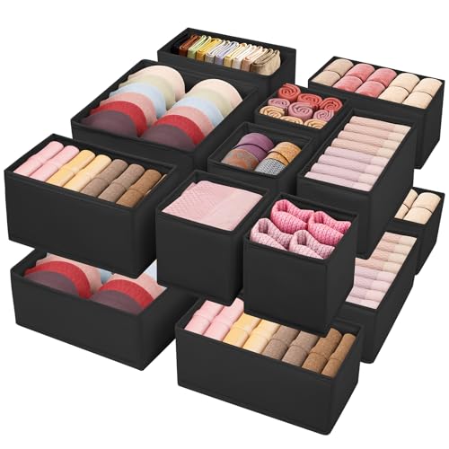 Drawer Clothing Organizer 16 (Black)