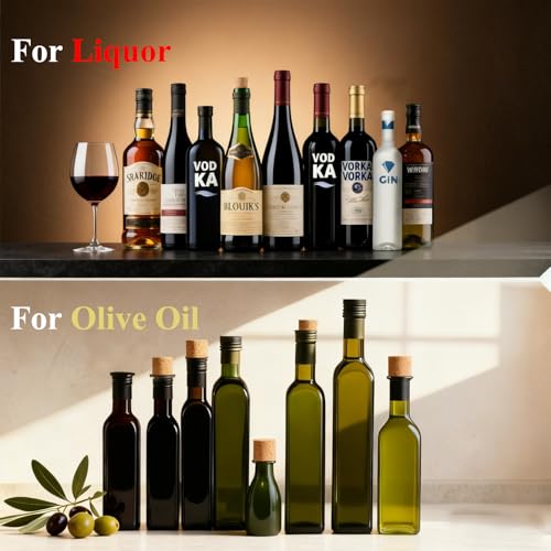 Olive Oil Pour Spout with Adapters (6 Pack Pour +Adapters / Rose Gold)