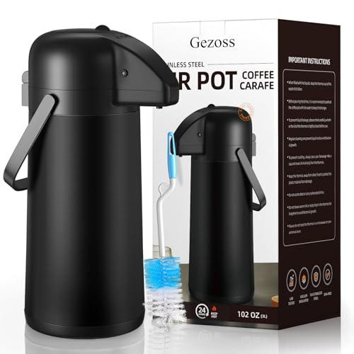 Coffee Carafe for Keeping Hot (Black / 102 Ounces)