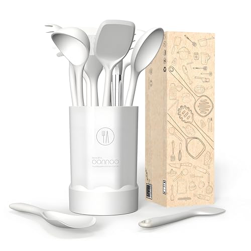 Silicone Kitchen Utensils Set (Cream White)