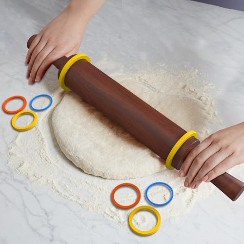 Rolling Pin with Handles (Brown)