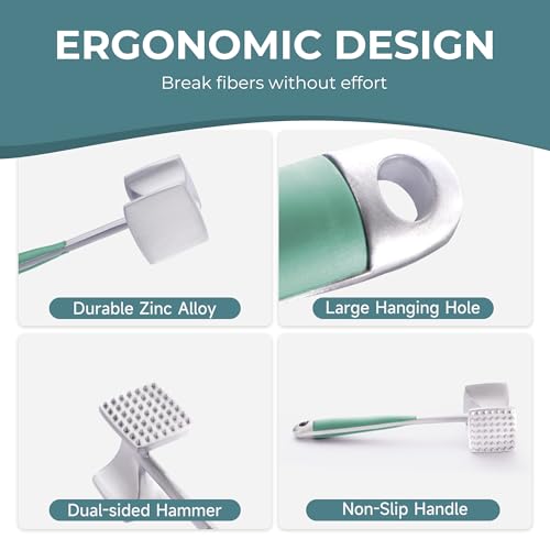 Meat Tenderizer Hammer with Comfortable (Mint Green)