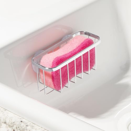 Stainless Steel Suction Sponge Holder (Polished / Set of 2 / Pack of 2)