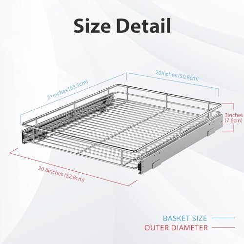 Pull Out Cabinet Organizer (20.8"W x 21"D)