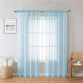 Sky Blue Sheer Curtains 78 Inches Long 2 Panels (Sky Blue / 42"W x 78"L (Pack of 2))