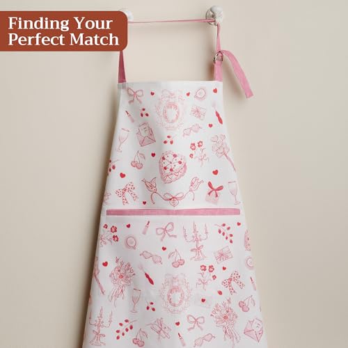 Aprons for women with Pocket 100% Cotton Pack of 1 (099 - Valentine Gift)