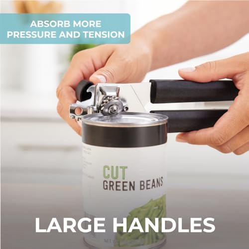 Slip Resistant Stainless Steel Manual Can Opener (Pitch Black)