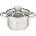 Standard 2 Quart Stainless Steel Stock Pot with Glass Lid (2 Quarts)
