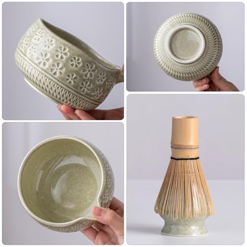 Matcha Whisk Set (Mottled Green)