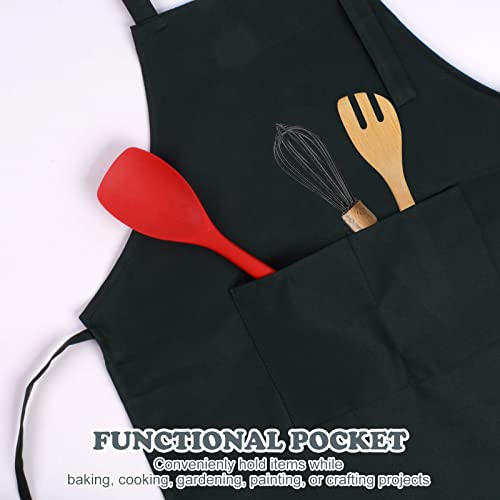 Kids Aprons with Large Pocket 2 Pack (Small / Blackx2)