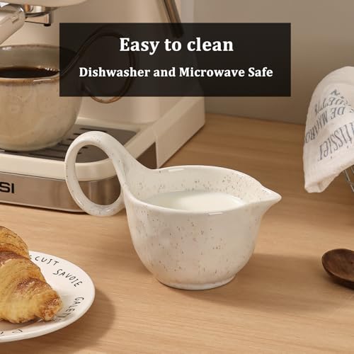 Ceramic Creamer Pitcher (White)