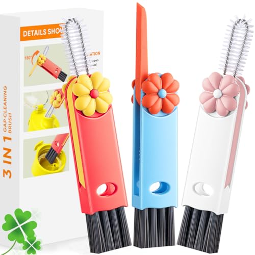 3 in 1 Cup Lid Cleaning Brush (Red, Pink, Blue(3pcs))