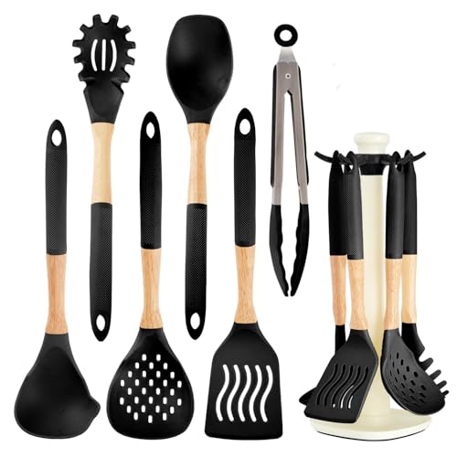 Kitchen Utensils Set (Black-7Max)
