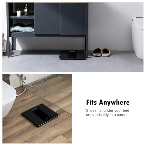 Scale for Body Weight Digital Bathroom Scale Large Size Black (Smog Black)