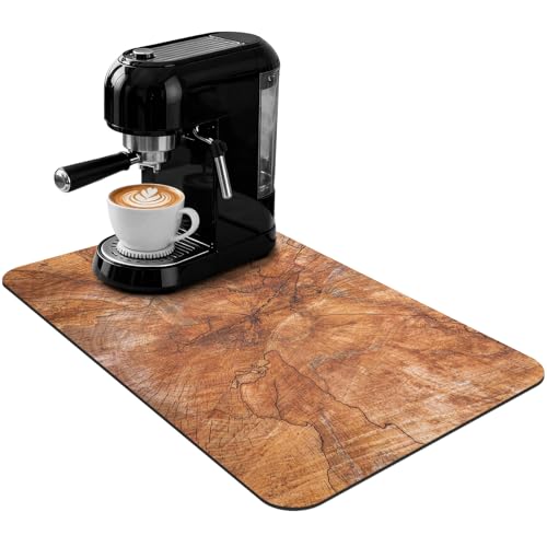 Coffee Mat 32x18 Inch (Wood Grain Slices / 32" x 18")