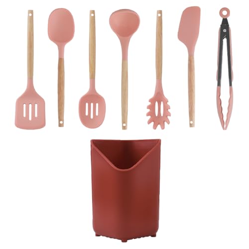 Silicone Kitchen Utensils Set (8-piece Set / Rust)
