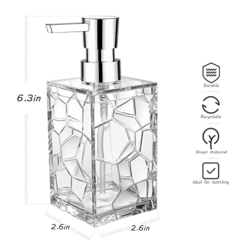 2 Pack Clear Rust Proof Soap Dispenser (Clear)