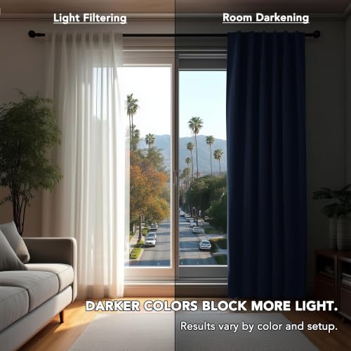 Blackout Curtains for Bedroom (Navy Blue / 42"W x 72"L (Pack of 2))