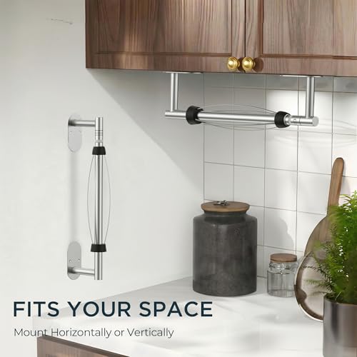 Paper Towel Holder Under Cabinet (Stainless Steel / One-Hand Tear (Upgraded))