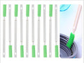 Crevice Cleaning Brushes Tool kit Small Brush Disposable Toilet Brush Deep Cleaning Brush Shower Nozzle Anti (Green Slim Cloth)
