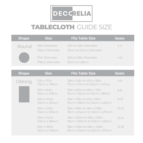 Linen Texture Round Tablecloths 60 Inch (Cool Grey / 60" (Round))